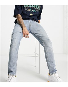 Узкие джинсы из плотной ткани выбеленного винтажного цвета со рваной отделкой New look