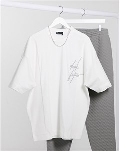 Oversized футболка со вставками в рубчик и логотипом ASOS Dark Future Asos design