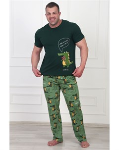Муж пижама Крокодильчики Зеленый р 58 Оптима трикотаж