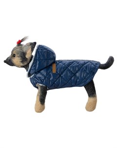 Куртка для собак Лондон мех синяя 5 Dogmoda
