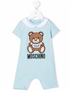 Ромпер с вышитым логотипом Moschino kids