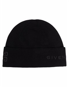 Шерстяная шапка бини с вышитым логотипом Givenchy