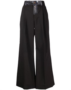 Расклешенные брюки с контрастным поясом Kolor