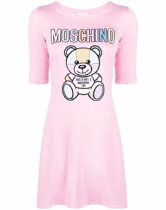 Платье с вышитым логотипом Moschino
