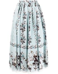 Плиссированная юбка с цветочным принтом Erdem