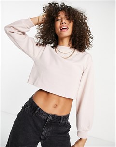 Розовый укороченный свитшот Topshop petite