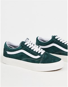 Темно зеленые замшевые кроссовки Old Skool Vans