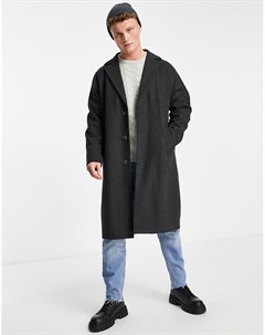 Длинное пальто кокон с добавлением шерсти Harry brown
