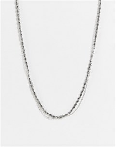 Серебристое ярусное ожерелье цепочка Bolongaro trevor