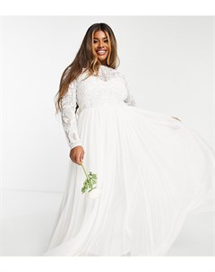 Свадебное платье с бисером на топе Curve Elizabeth Asos edition