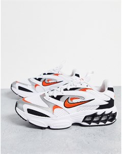 Белые кроссовки с отделкой черного и красного цветов Zoom Air Fire Nike