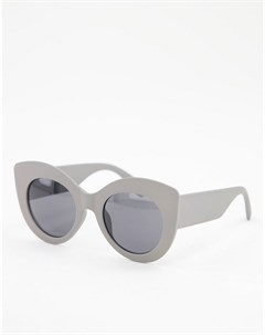 Серые солнцезащитные очки в массивной овальной оправе Aj morgan
