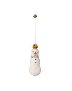 Елочная игрушка Снеговик с голубым шарфиком Maileg