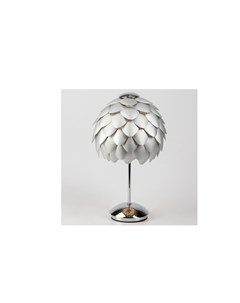 Настольная лампа декоративная cedro серебристый 38 см Bogate's