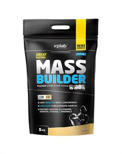 Гейнер Mass Builder вкус Ваниль 5 кг VPLab Vplab nutrition