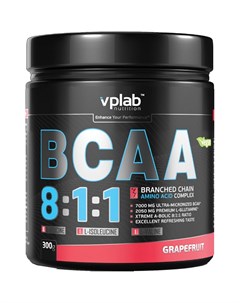 Аминокислоты BCAA 8 1 1 вкус Грейпфрут 300 гр VPLab Vplab nutrition