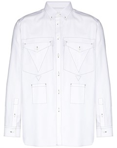 Рубашка с контрастной строчкой и длинными рукавами Burberry