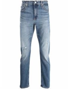 Джинсы скинни с эффектом потертости Calvin klein jeans