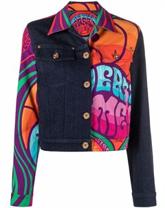 Джинсовая куртка с принтом Medusa Music Versace