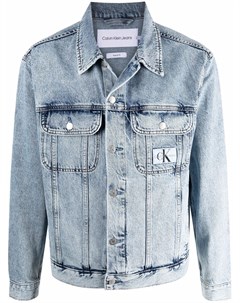 Джинсовая куртка с эффектом потертости Calvin klein jeans