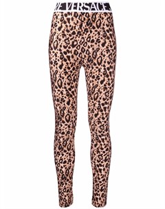 Легинсы с леопардовым принтом Versace jeans couture