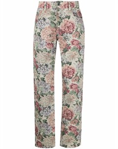 Прямые брюки с цветочным узором Pleasures