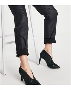 Черные туфли на высоком каблуке для широкой стопы Pippa Simply be wide fit