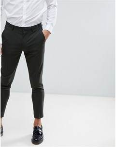 Супероблегающие укороченные строгие брюки цвета хаки Asos design