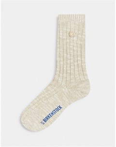 Бежевые меланжевые хлопковые носки Birkenstock