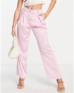 Атласные розовые брюки от комплекта Y.a.s