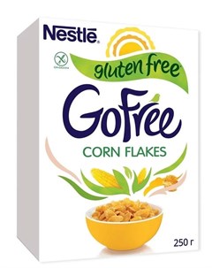 Готовый завтрак GO FREE Corn Flakes в пакете 250гр Nestle