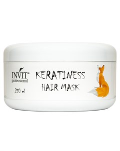 Маска Keratiness для питания и реструктуризации сухих и сильно поврежденных волос с кератином 250 мл Invit
