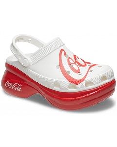 Сабо женские Women s Coca Cola X Classic Bae Clog White Red Crocs