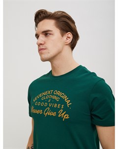 Зелёная футболка Sevenext с надписью Profmax