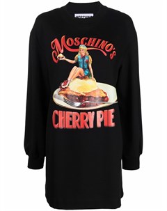 Платье джемпер Cherry Pie с длинными рукавами Moschino