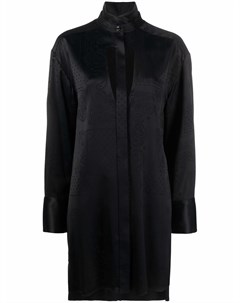 Жаккардовое платье рубашка с вырезами Givenchy