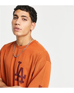 Оранжевая футболка в стиле oversized с принтом LA Dodgers Heritage эксклюзивно для ASOS New era