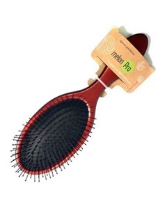 Щетка массажная для волос 11 ряд нейлон овал красная МР 468 Melon pro