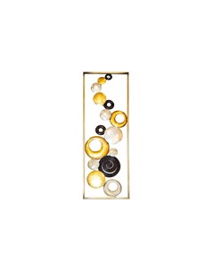 Панно декоративное круги золотой 31x89x3 см Garda decor