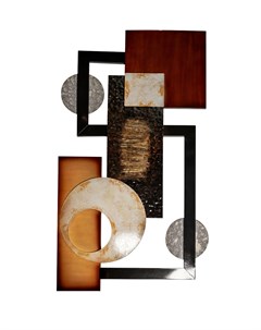 Панно декоративное супрематизм коричневый 89x157x6 см Garda decor