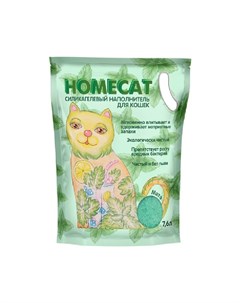 Мята силикагелевый наполнитель для кошачьих туалетов с ароматом мяты Homecat