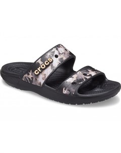 Сандалии Classic Bleach Dye Sandal Black Crocs
