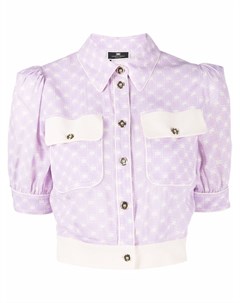 Укороченная блузка с логотипом Elisabetta franchi