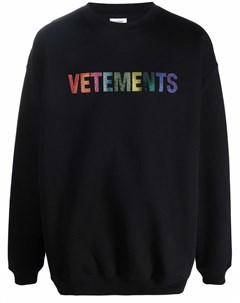 Толстовка с логотипом из страз Vetements