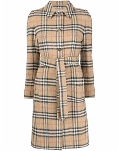 Шерстяное пальто 2000 х годов в клетку Vintage Check Burberry pre-owned