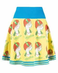 Трикотажная юбка с логотипом Moschino