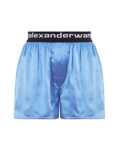 Голубые шелковые шорты Alexanderwang.t