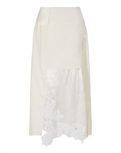 Кремовая юбка с кружевной вставкой Acne studios