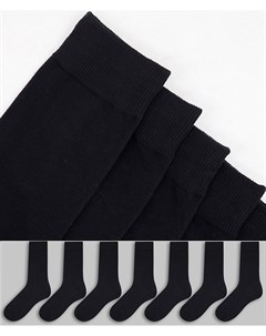 7 пар черных носков Asos design