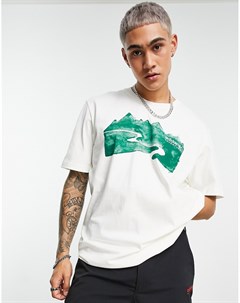Белая футболка с принтом гор Adventure Adidas originals